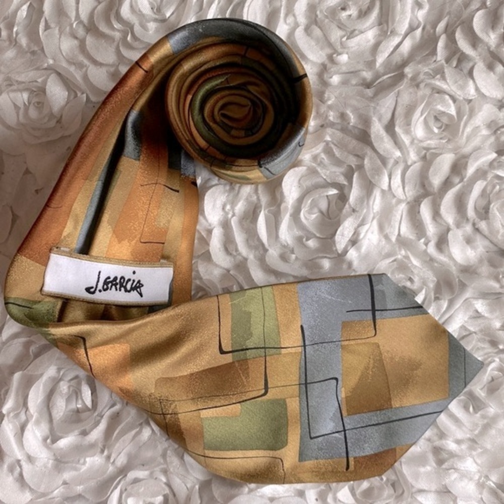 New J.‎ Garcia mens geometric silk tie